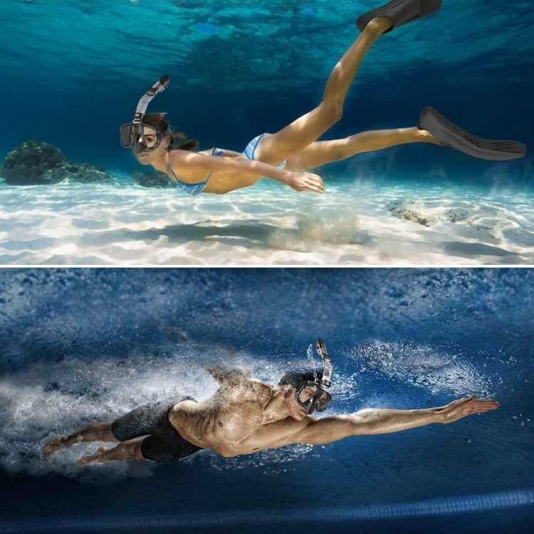 Maschera da snorkeling integrale con visuale panoramica a 180° per uomo e donna