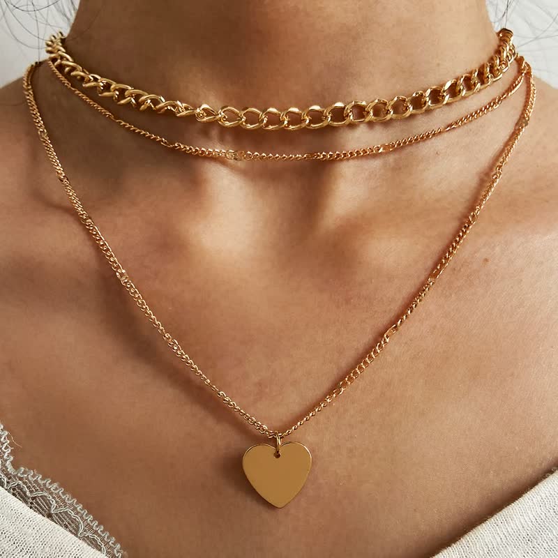Gold-Coloured Necklace for Women