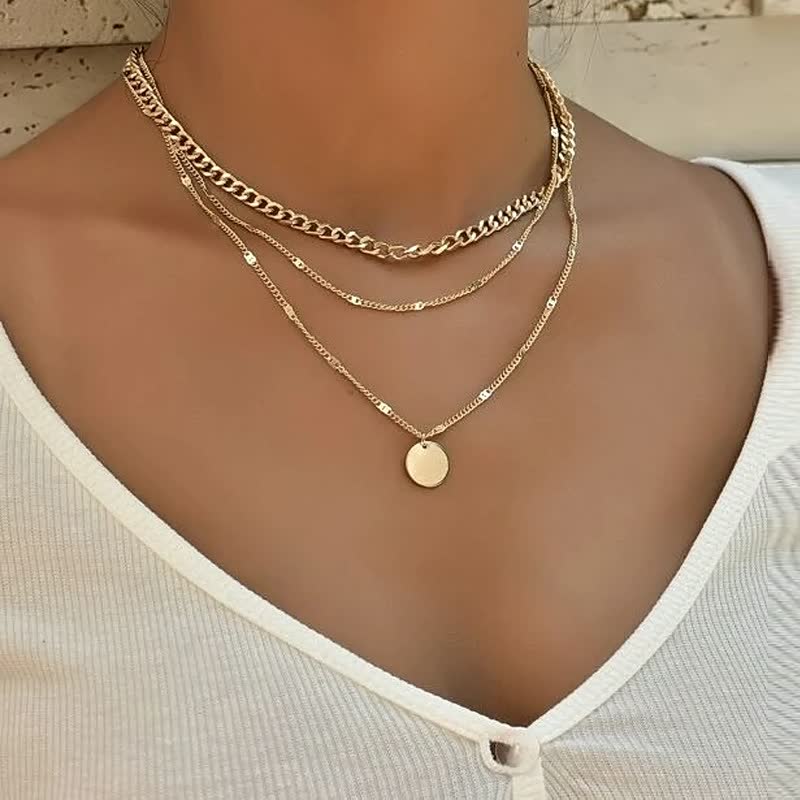 Gold-Coloured Necklace for Women