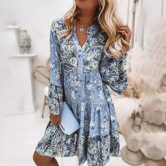 Vestido de verão boho único para mulher