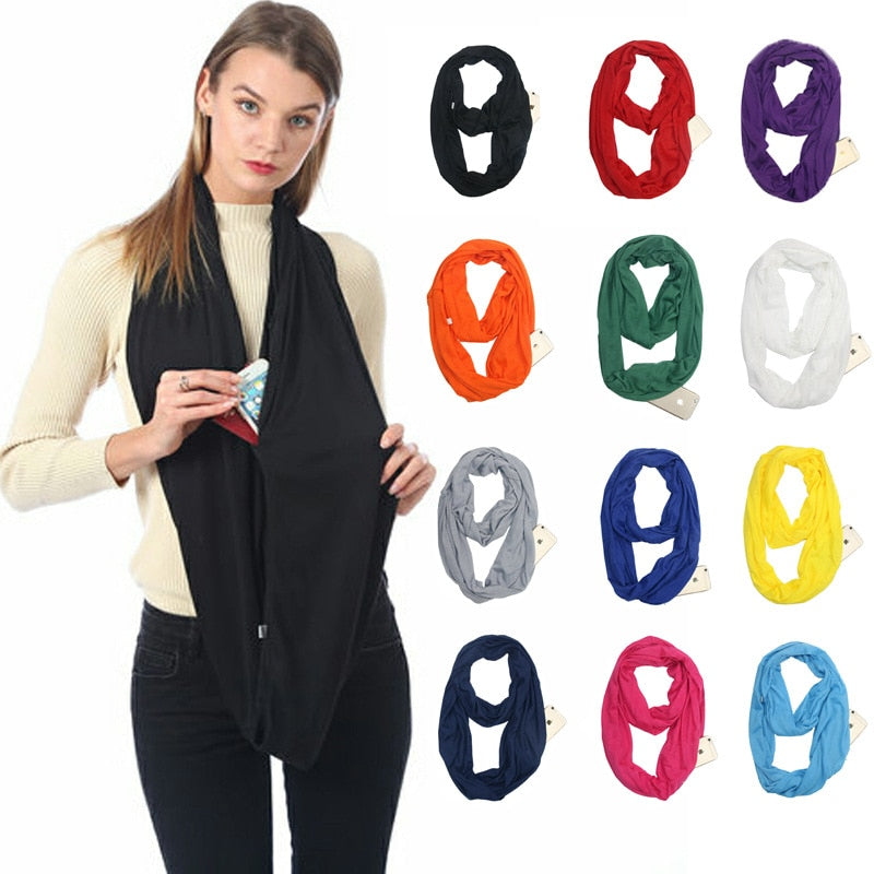 Infinity Scarf with Hidden Pocket – Style & Safety in One