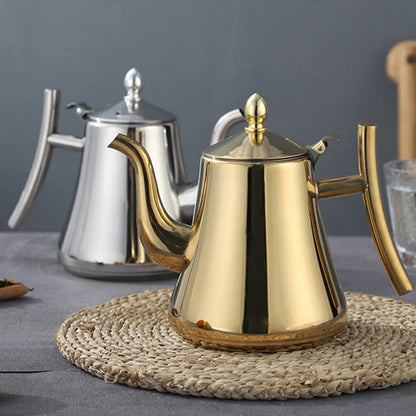 Stainless Steel Kettle - Built-in Filter - Perfect Tea and Coffee
