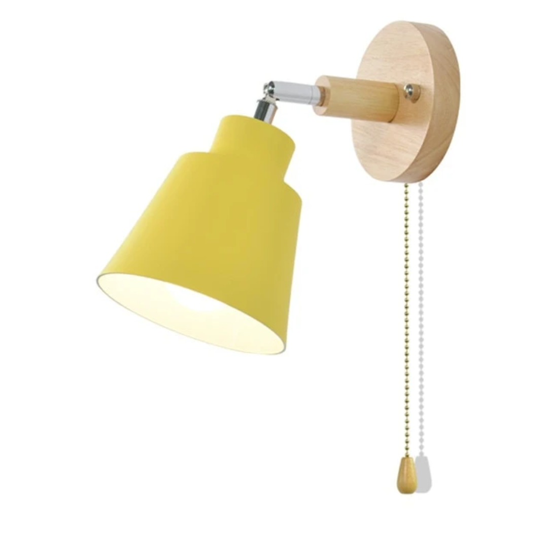 Lámpara de pared Collin giratoria con interruptor de cadena