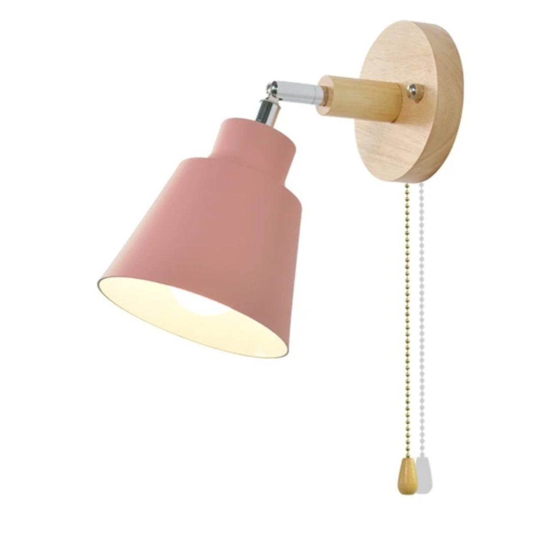 Lámpara de pared Collin giratoria con interruptor de cadena