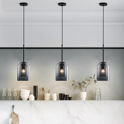 Retro Pendant Lamp with Double Glass – Stylish Lighting