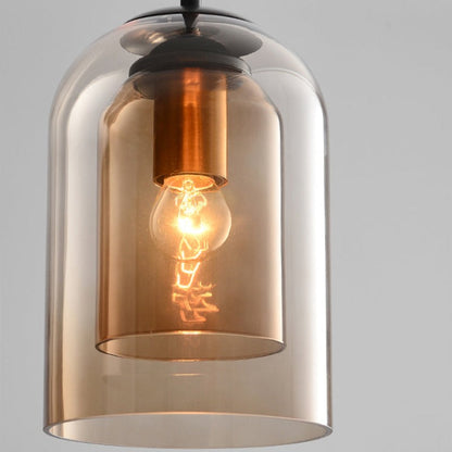 Retro Pendant Lamp with Double Glass – Stylish Lighting