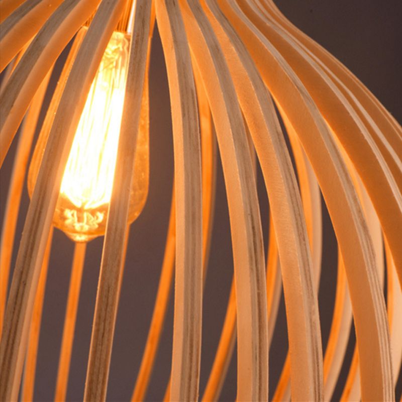 Wooden Pendant Lamp Hallai – Warm Light and Unique Design