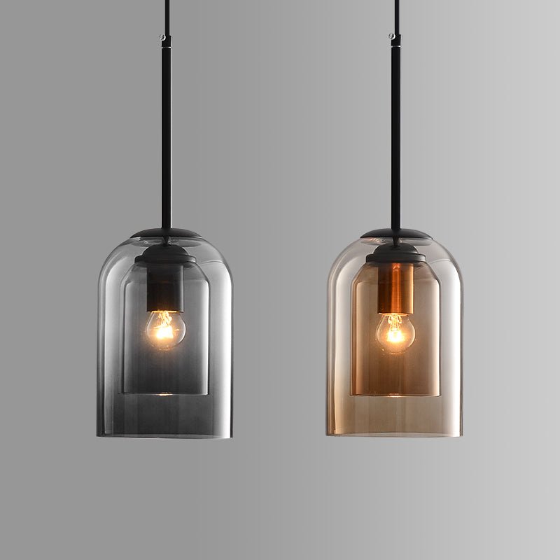 Retro Luxe Pendant Light Double Glass – Timeless & Stylish