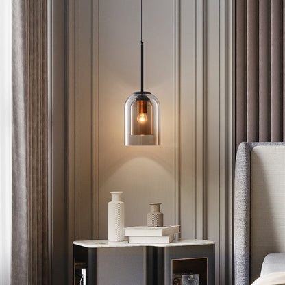 Retro Pendant Lamp with Double Glass – Stylish Lighting