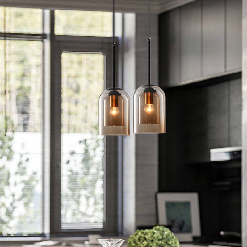 Retro Luxe Pendant Light Double Glass – Timeless & Stylish