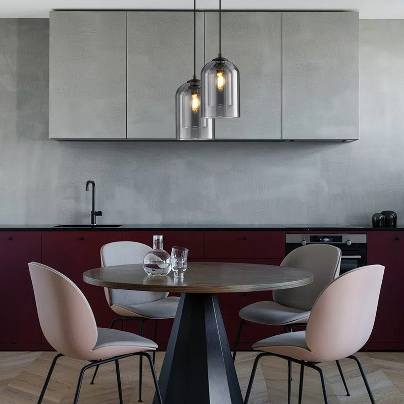 Retro Pendant Lamp with Double Glass – Stylish Lighting