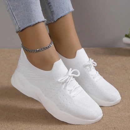Yuna – Breathable Mesh Women's Sneakers with Laces and Platform Sole