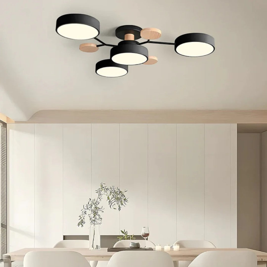 Moderna plafoniera rotonda a LED – Illuminazione potente con molteplici punti luce
