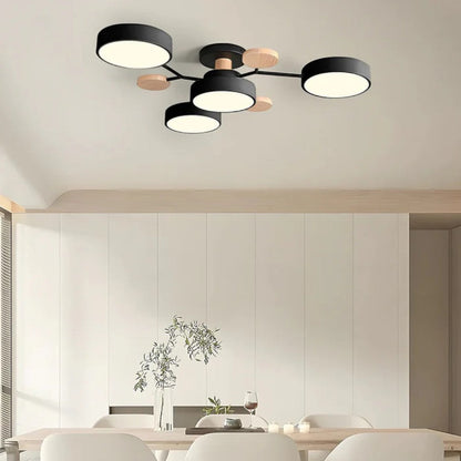 Moderna plafoniera rotonda a LED – Illuminazione potente con molteplici punti luce
