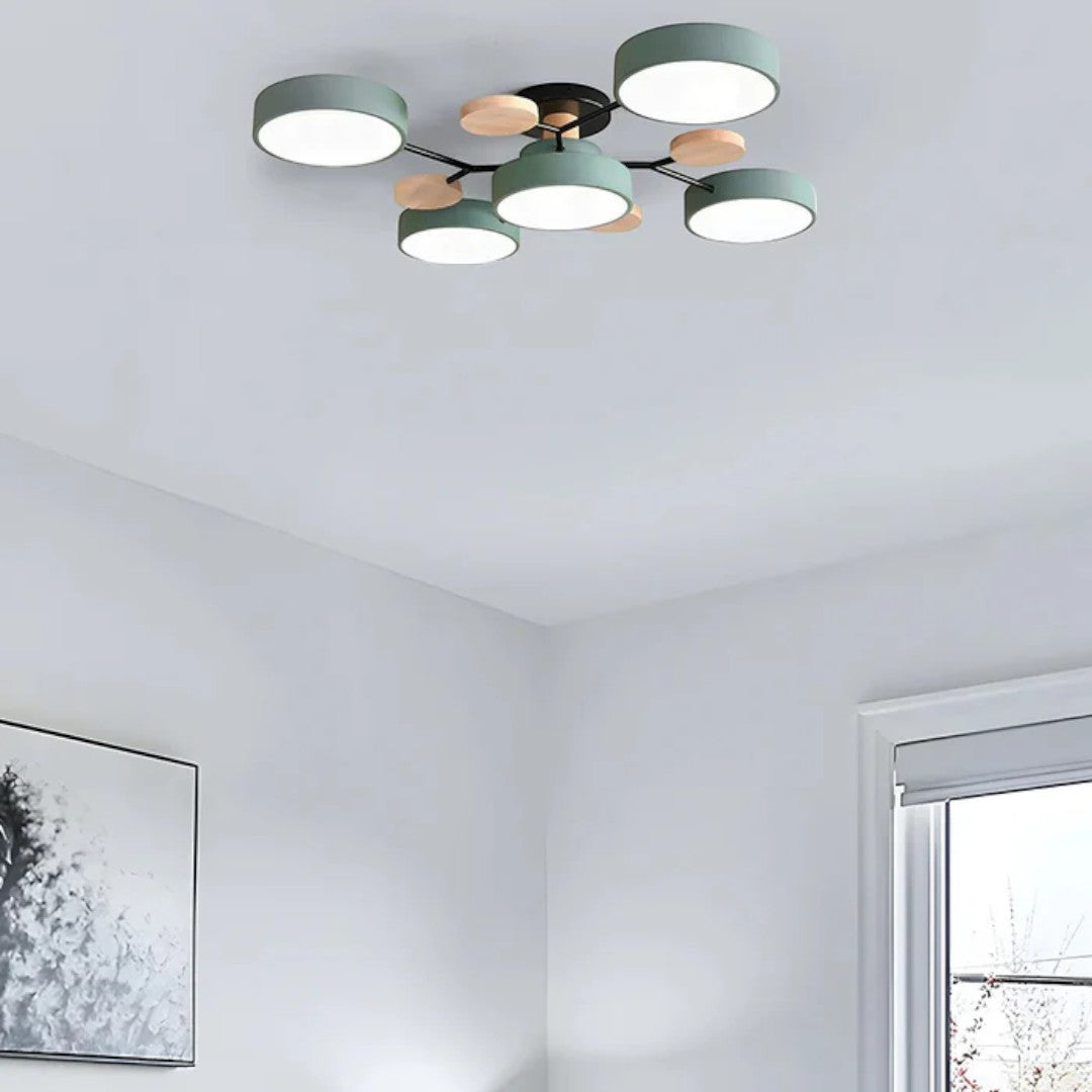 Moderna plafoniera rotonda a LED – Illuminazione potente con molteplici punti luce