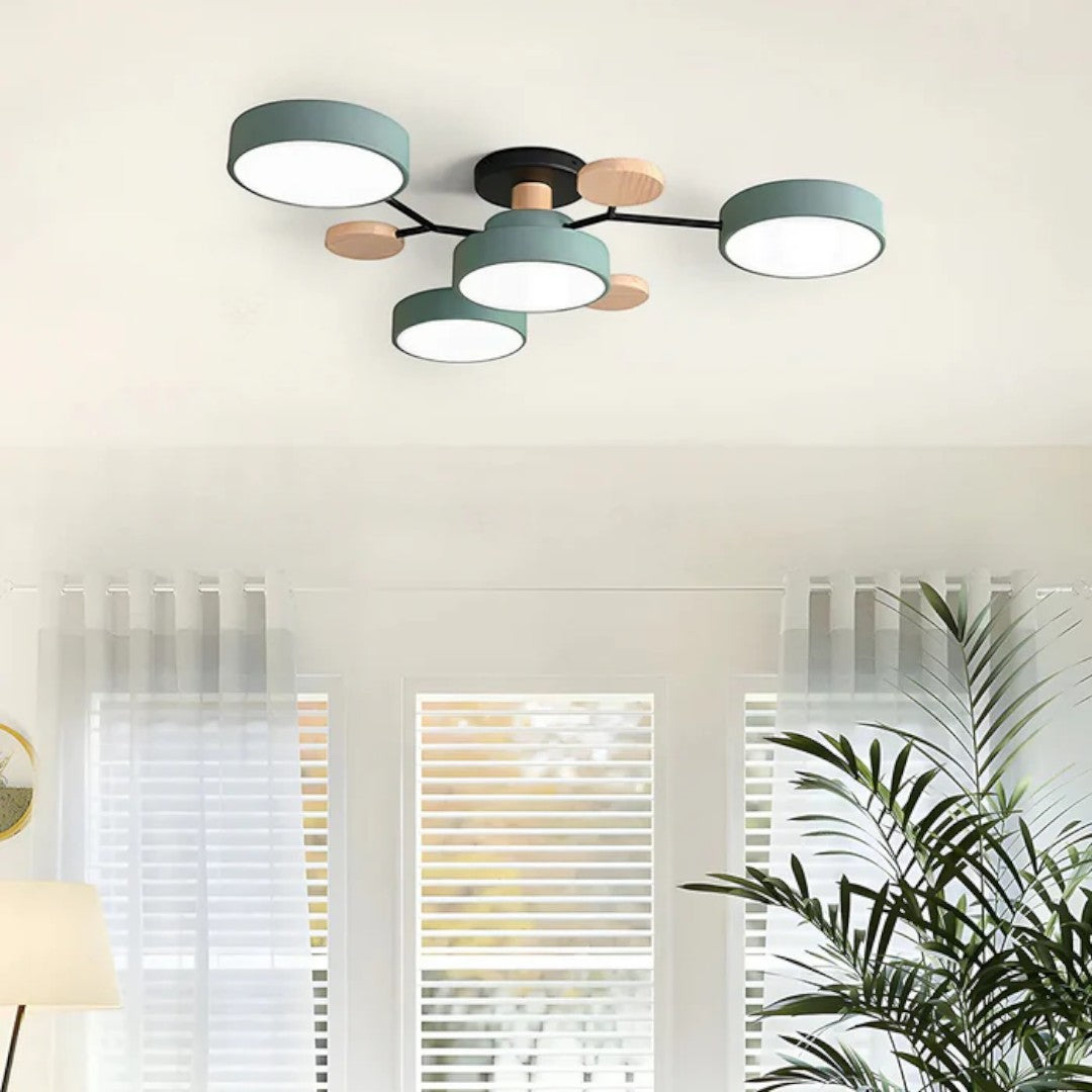 Moderna plafoniera rotonda a LED – Illuminazione potente con molteplici punti luce