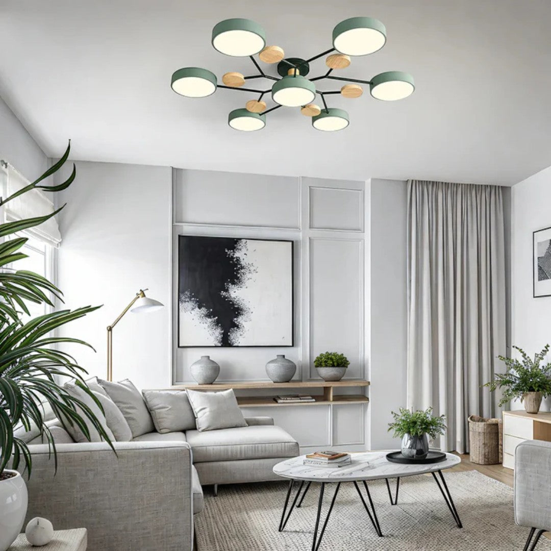 Moderna plafoniera rotonda a LED – Illuminazione potente con molteplici punti luce