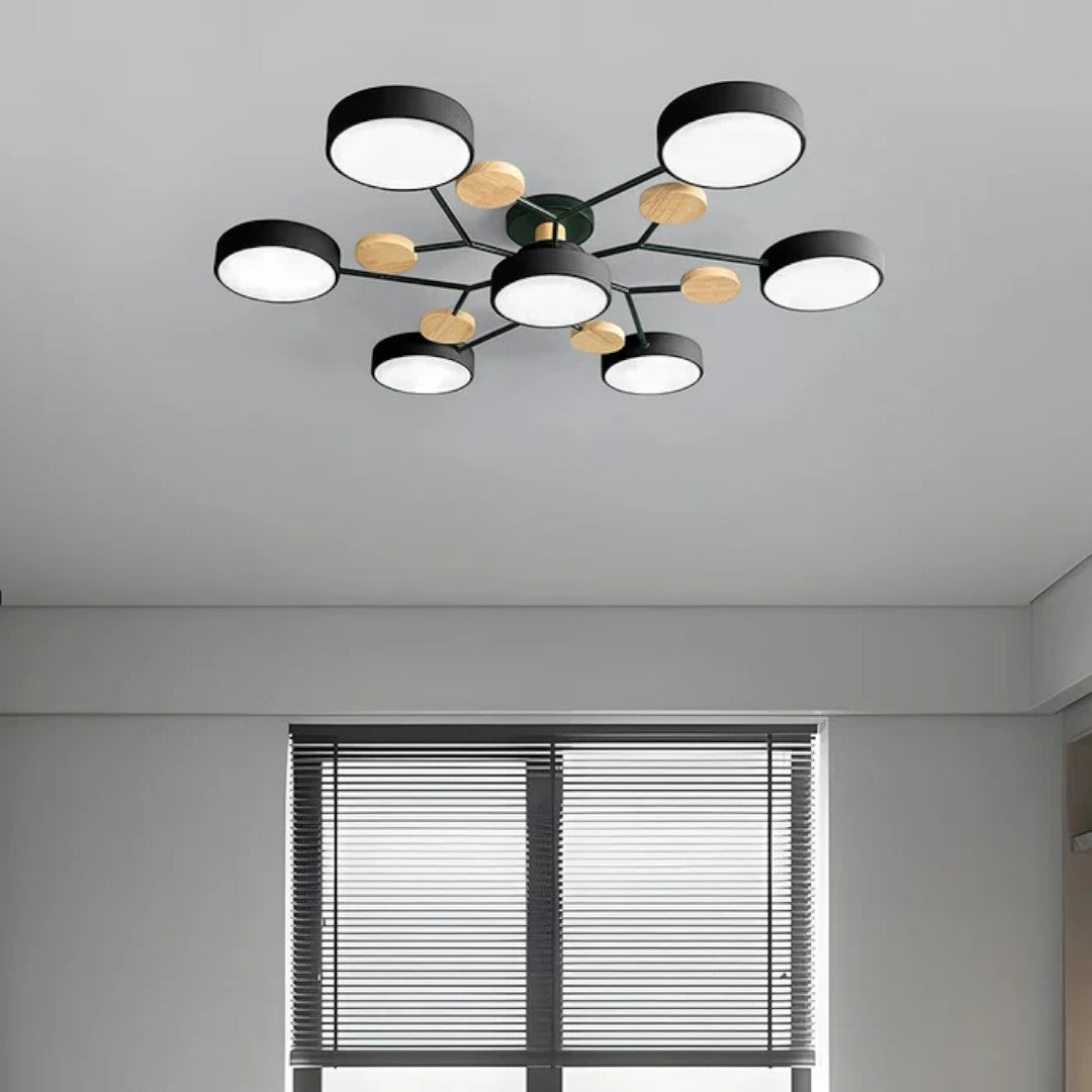 Moderna plafoniera rotonda a LED – Illuminazione potente con molteplici punti luce