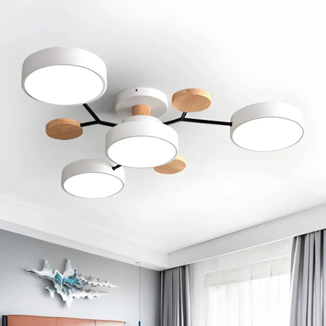 Moderna plafoniera rotonda a LED – Illuminazione potente con molteplici punti luce
