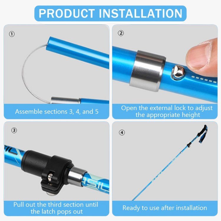 Ergonomiset alumiiniset kävelysauvat säädettävällä pituudella