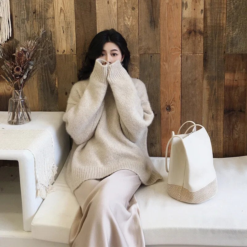 Knitted Oversized Jumper Warm and Soft for Women