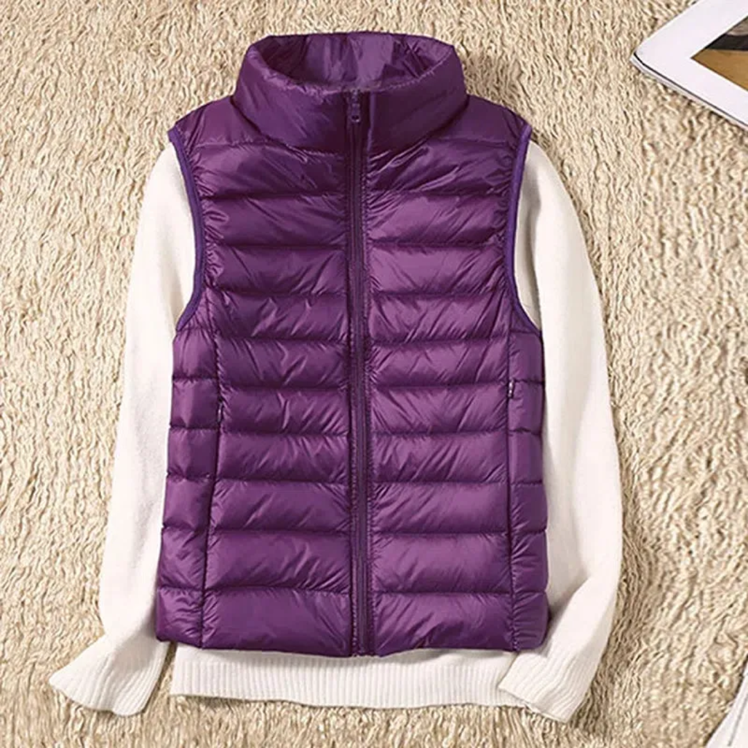 Gilet da donna antivento con cerniera