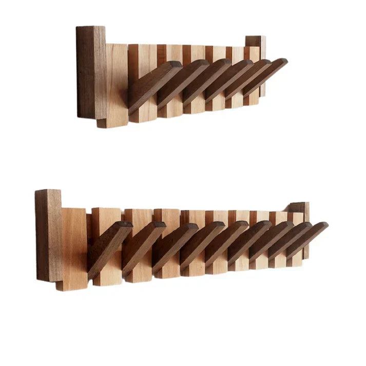 Appendiabiti da parete in legno sostenibile con design musicale