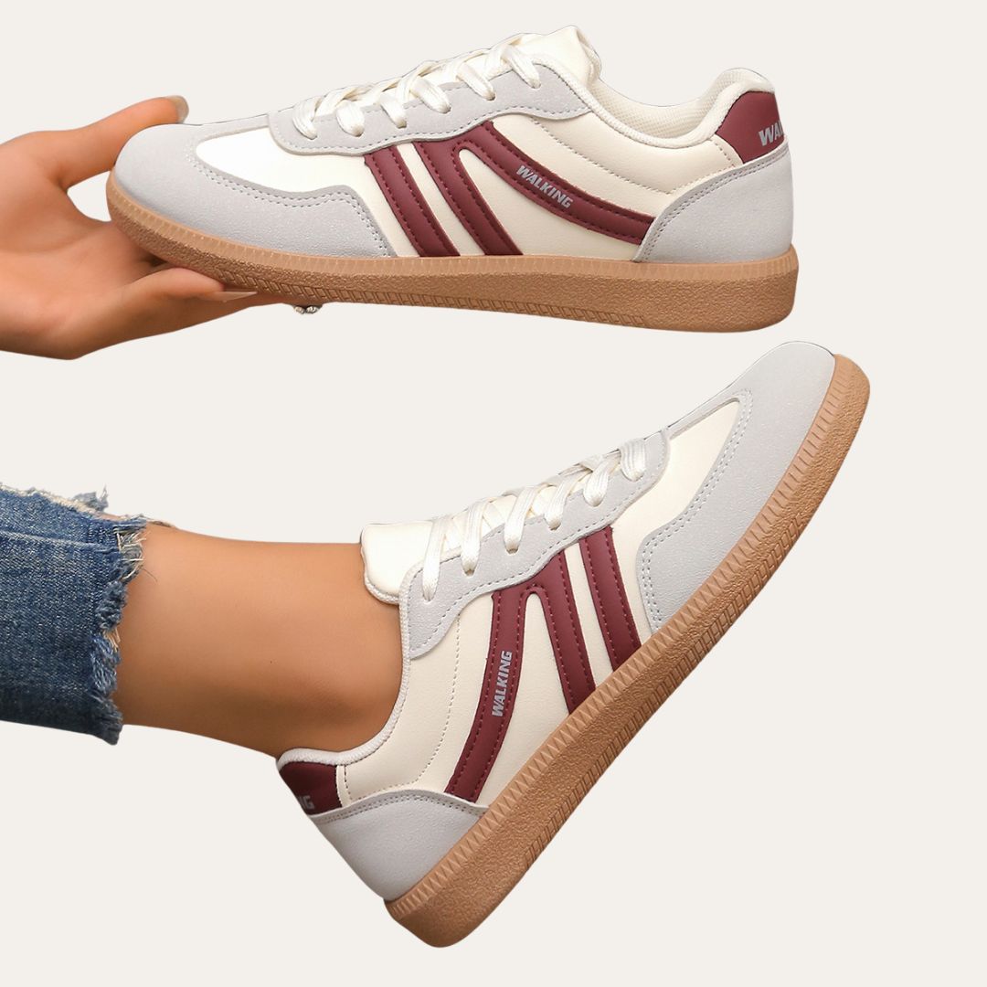Lightweight Sneakers for Women with Laces and Non-Slip Sole
