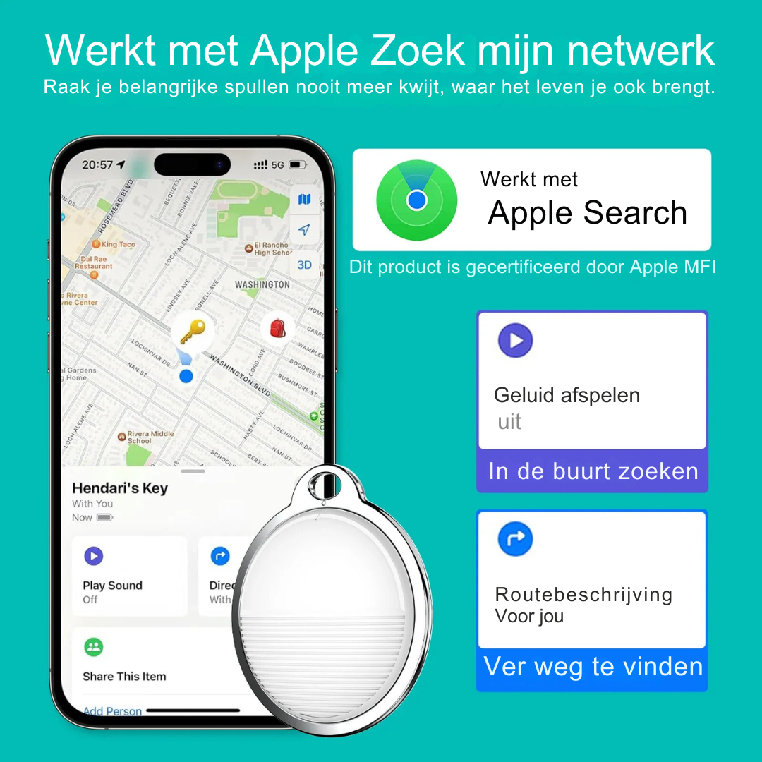 Mini GPS-sporer for Apple iOS