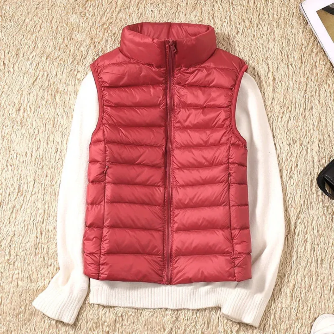 Gilet da donna antivento con cerniera