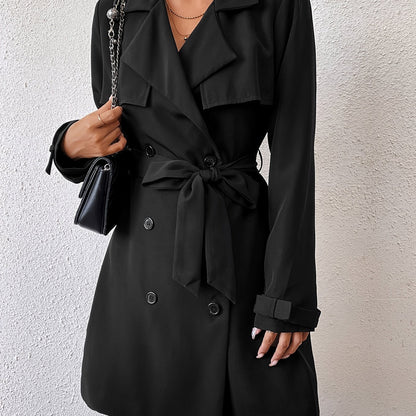 Remy | Reversible Long Coat with Tie Waist