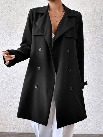 Remy | Reversible Long Coat with Tie Waist