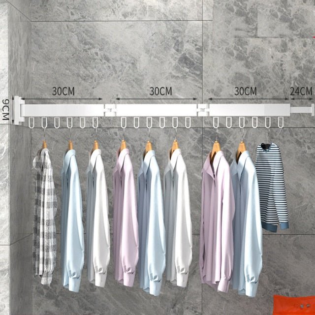 Extendable Wall Drying Rack for Clothes with Space-Saving and Sturdy Design