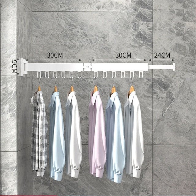 Extendable Wall Drying Rack for Clothes with Space-Saving and Sturdy Design