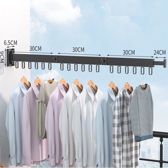 Extendable Wall Drying Rack for Clothes with Space-Saving and Sturdy Design