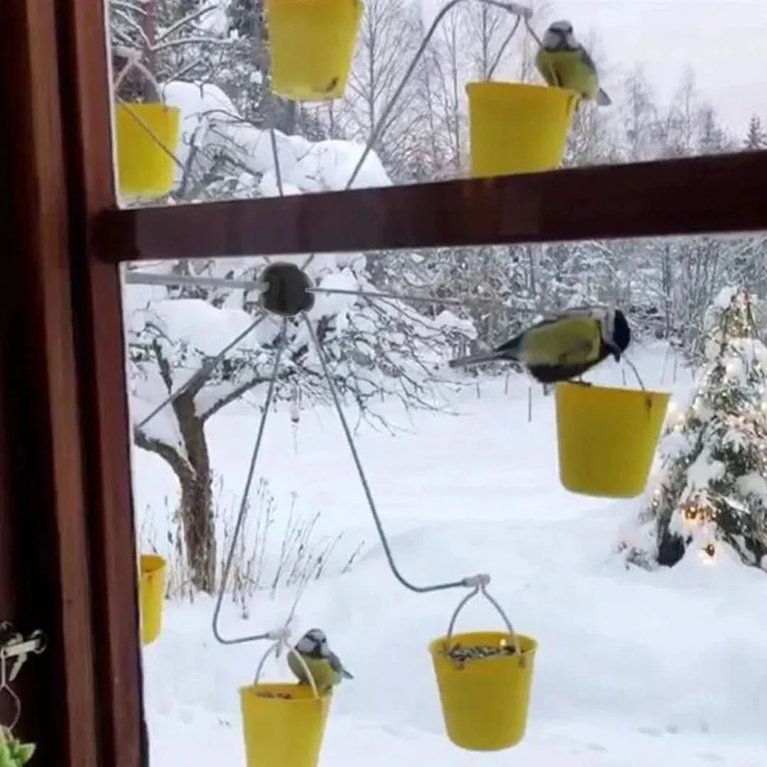 Ferris Wheel Bird Feeder | Outdoor Window Entertainment Show