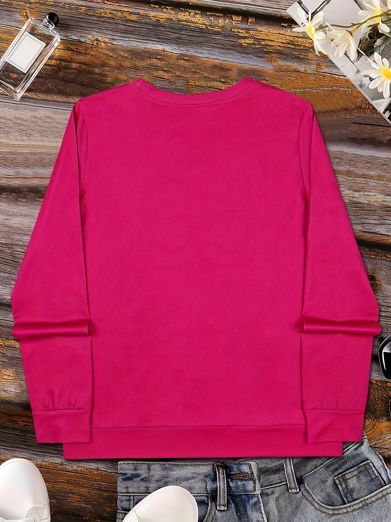 Rose | Pull de Noël en maille respirante avec impression 3D du Père Noël