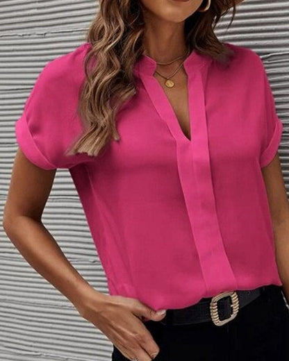 Roos | Blouse à manches courtes et col en V