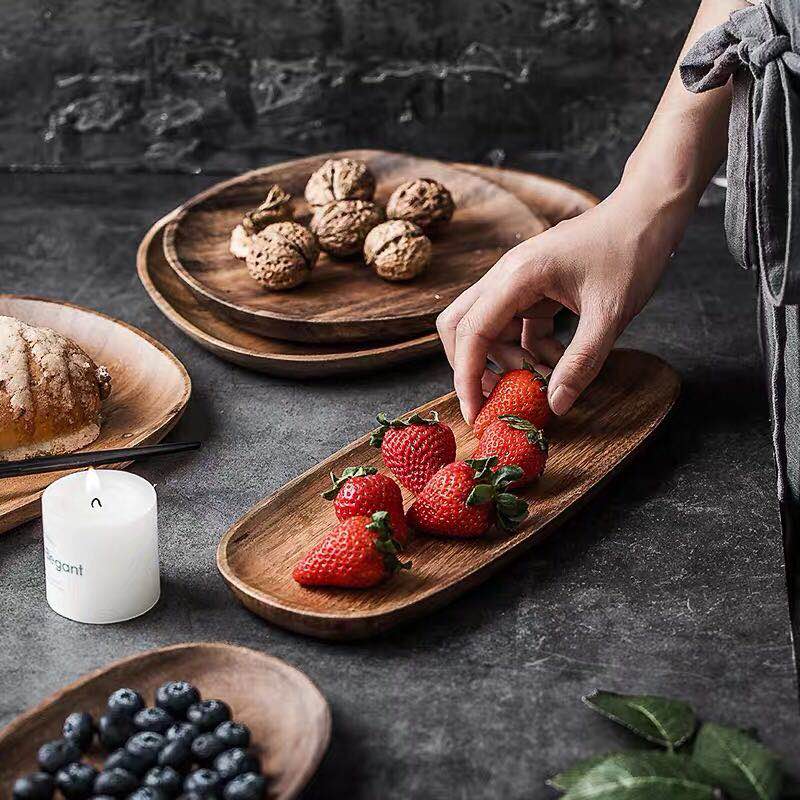 Royal Acacia Wood Serving Tray - Stylish - Durable - Perfect for Parties
