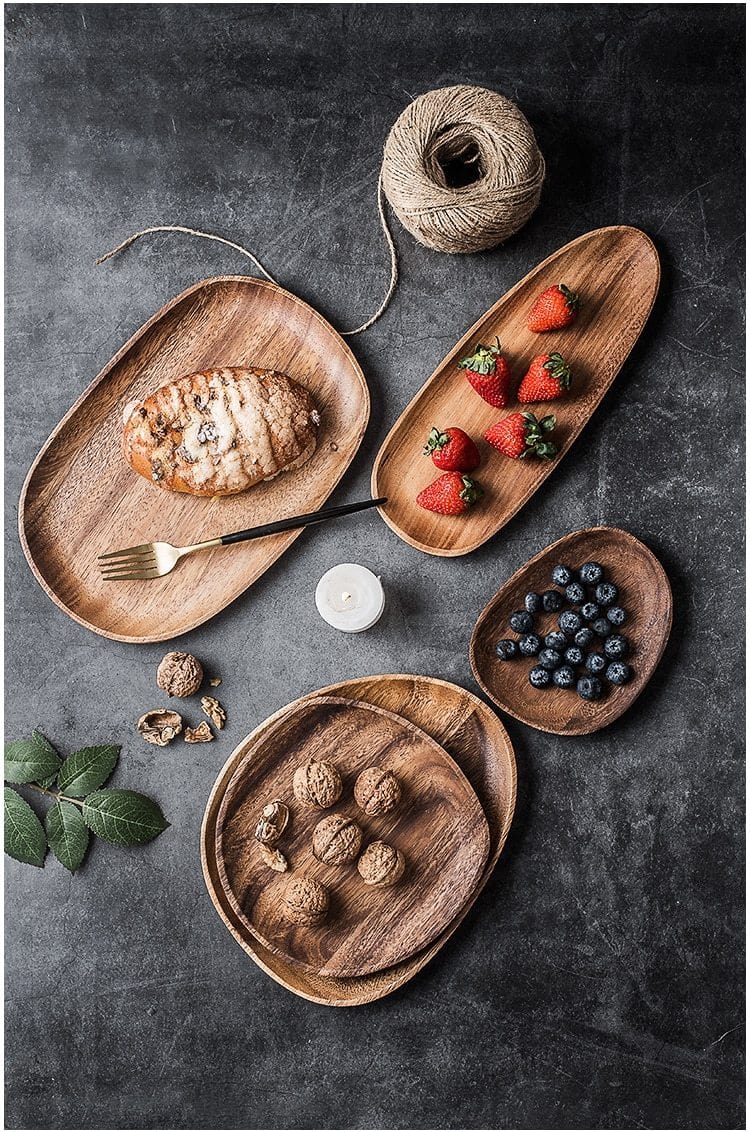 Royal Acacia Wood Serving Tray - Stylish - Durable - Perfect for Parties
