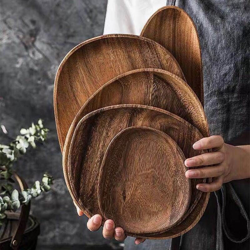 Royal Acacia Wood Serving Tray - Stylish - Durable - Perfect for Parties