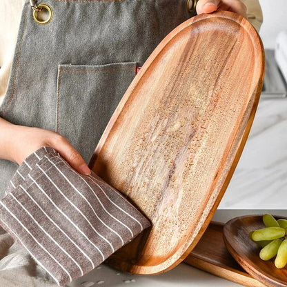 Royal Acacia Wood Serving Tray - Stylish - Durable - Perfect for Parties