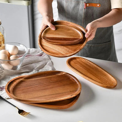 Royal Acacia Wood Serving Tray - Stylish - Durable - Perfect for Parties