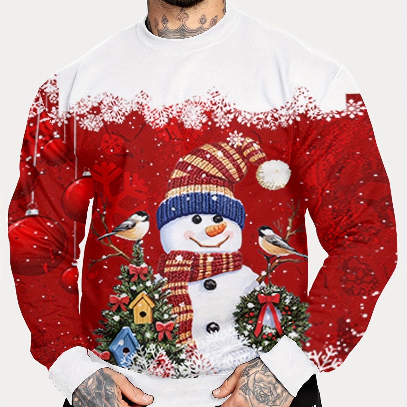 Ruben | Sweat-shirt à col rond pour homme Père Noël et Renne