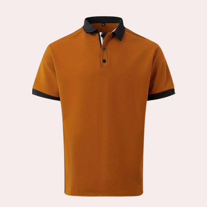 Ruben | Chemise d'été orange pour homme à manches courtes