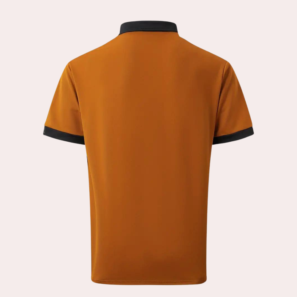 Ruben | Chemise d'été orange pour homme à manches courtes