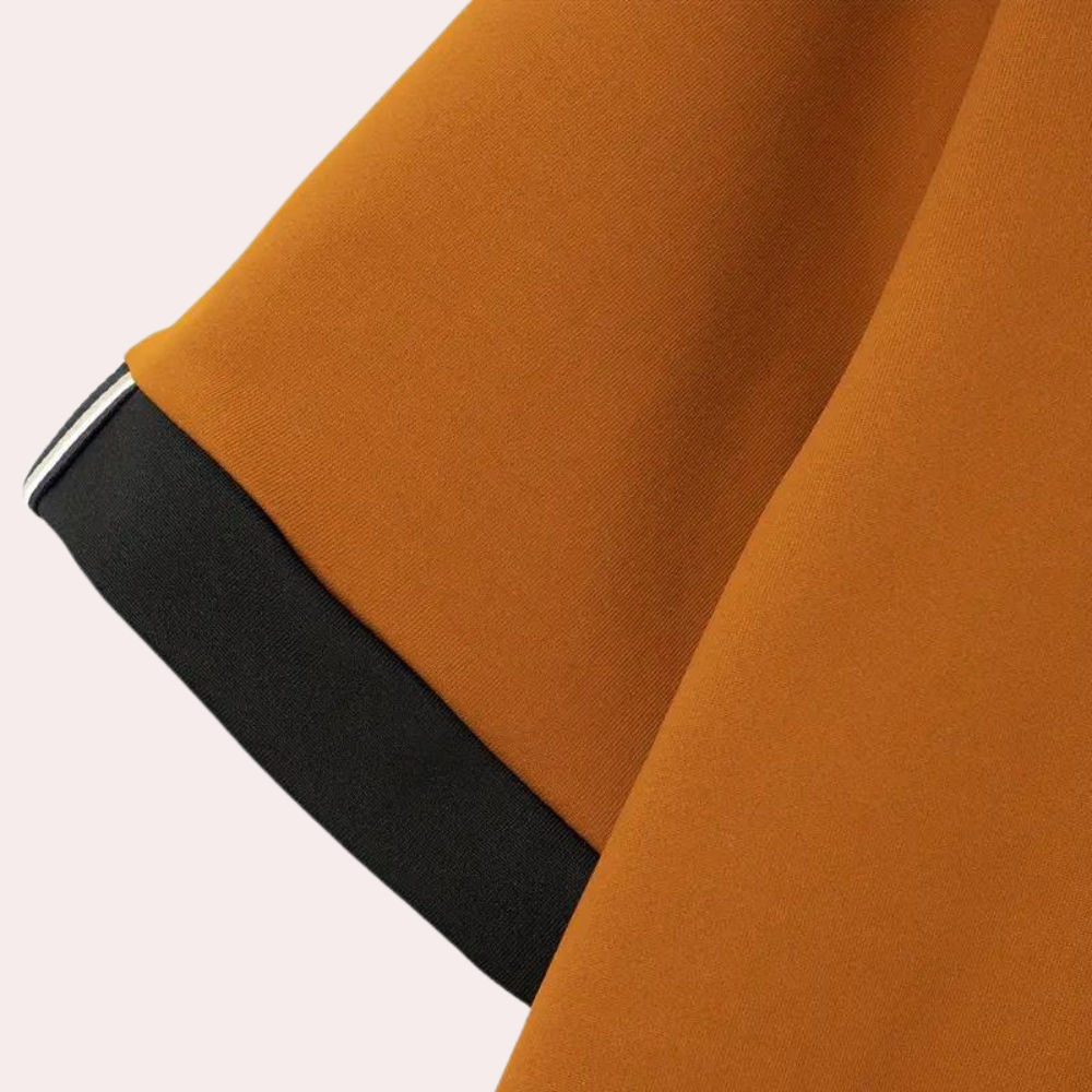 Ruben | Chemise d'été orange pour homme à manches courtes