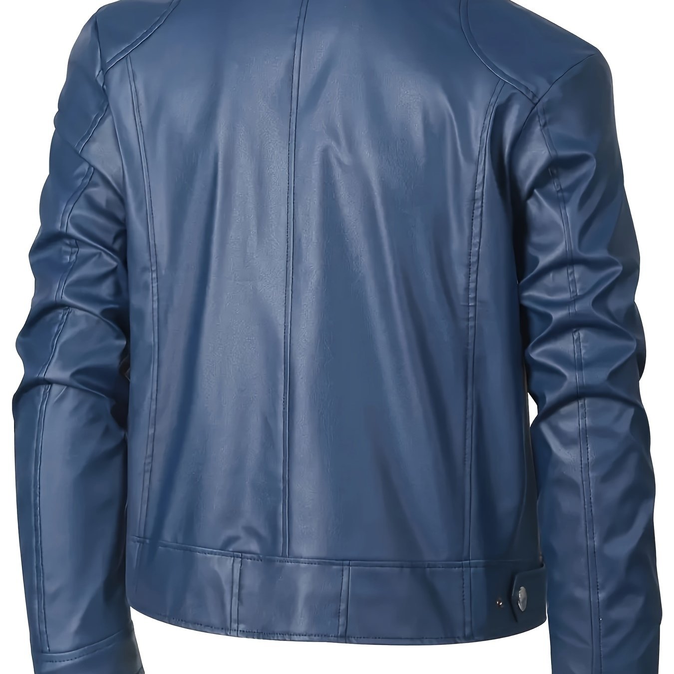 Ruben | Veste élégante en cuir PU avec blocs de couleur et design multi-zips