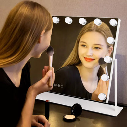 Illuminazione dimmerabile a LED per specchio, con sfere luminose e luce regolabile per il trucco