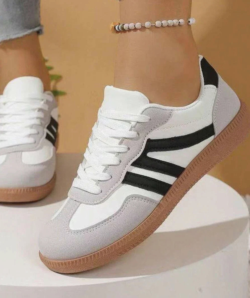 Lightweight Sneakers for Women with Laces and Non-Slip Sole